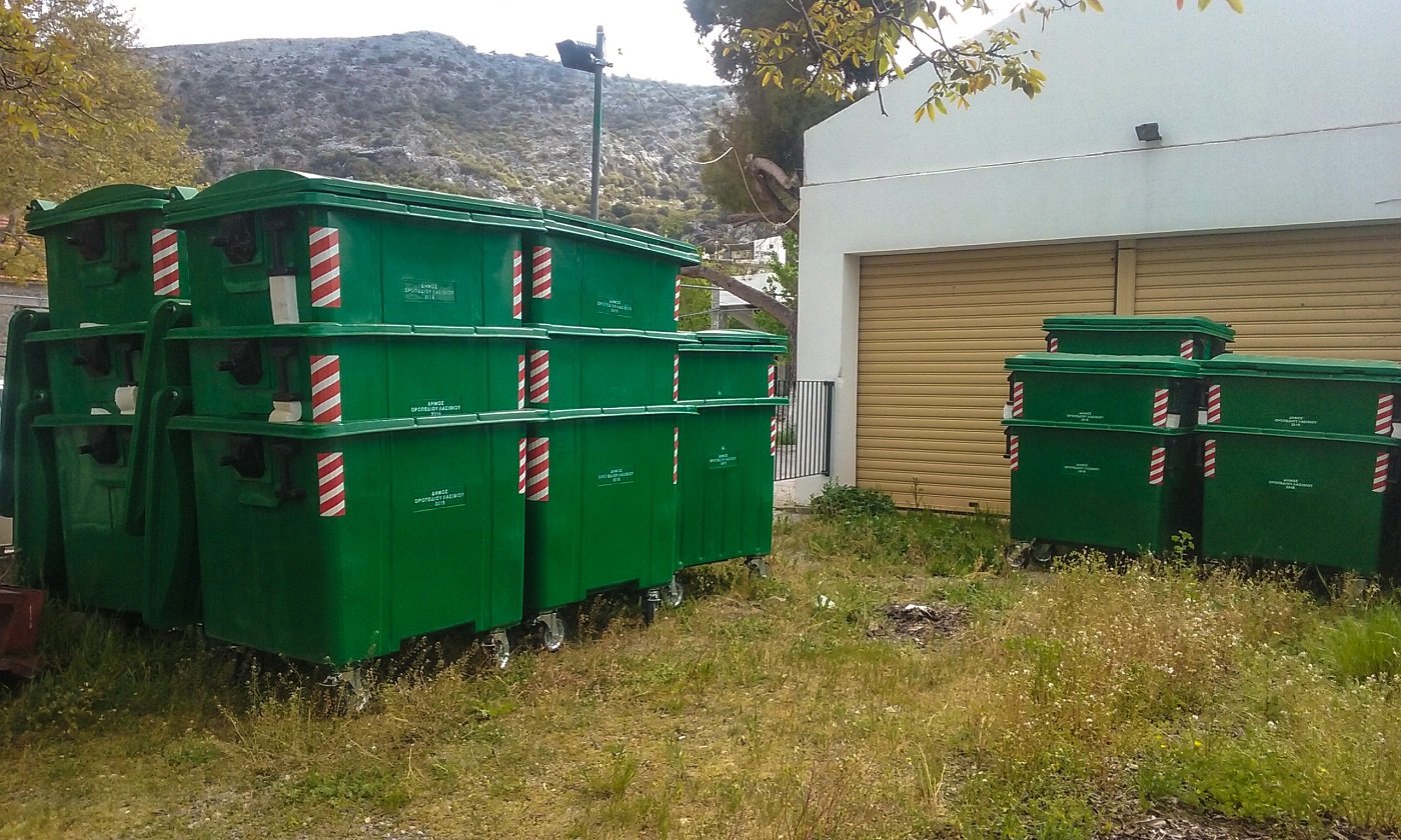 Στην τοποθέτηση άλλων 50 καινούριων κάδων απορριμμάτων προχώρησε ο Δήμος Οροπεδίου Λασιθίου